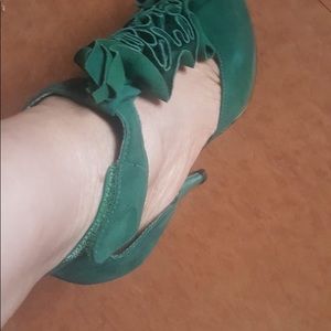 Steve Madden Green Platform Sandals